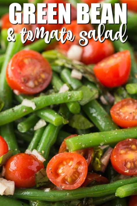 Tomato Green Bean Salad, Raw Green Bean Salad, Green Bean Pasta Salad, Summer Green Beans, Green Bean Tomato Salad, Fresh Green Bean Salad Recipes, Green Bean Salad Recipes Cold, Summer Green Bean Recipes, Cold Green Bean Recipes