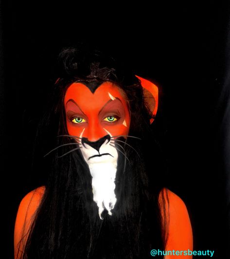 Scar the lion king makeup Lion King Makeup, Scar The Lion King, The Lion King, The Lion, Lion King, Halloween Makeup, Lion, Halloween, Makeup