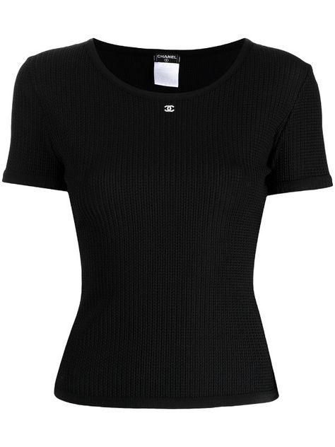 Chanel T Shirt, Chanel Clothes, Chanel Clothing, Chanel Top, Designer Tops For Women, Chanel Shirt, Chanel Outfit, Designer Tops, Fashion Design Clothes