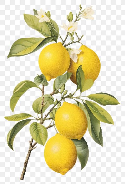 Food Transparent Background, Lemon Png, Food Transparent, Png Fruit, Lemon Drawing, Lemon Branch, Lemon Plant, San Ysidro Ranch, Png Vintage