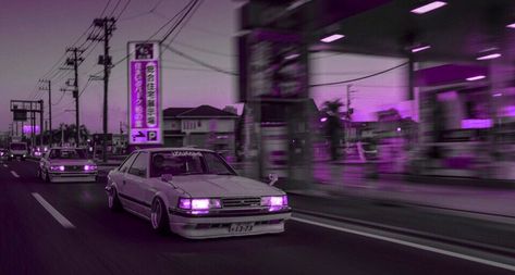 Car Banner, Tokyo Drift Cars, Anakin Vader, Purple Car, Jdm Wallpaper, Purple Vibe, Drifting Cars, Wallpaper Laptop, Street Racing Cars