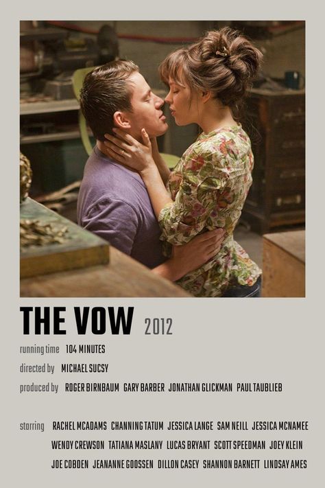 Chances Are Movie, The Vow Poster, Life As We Know It Movie Poster, The Vow Movie Poster, Anyone But You Movie Poster, Movie Posters Romance, The Idea Of You Movie, Romantic Movie Posters, Movie Poster Romance