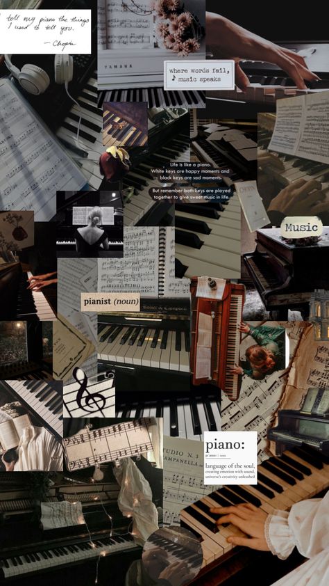 #piano #pianist #classicmusic #music #aesthetic #collages Aesthetic Collages, What's My Aesthetic, Playing Piano, Music Aesthetic, Aesthetic Collage, Future Life, My Vibe, We Heart It, Piano