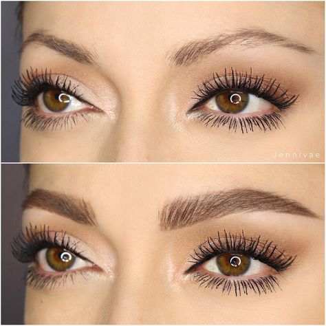 Image may contain: one or more people and closeup Eyebrow Tattoos For Women, Eyebrow Goals, Eyebrow Tattoos, Maquillage Yeux Cut Crease, Permanente Make-up, Feather Brows, Brows And Lashes, Precisely My Brow Pencil, Powder Brows