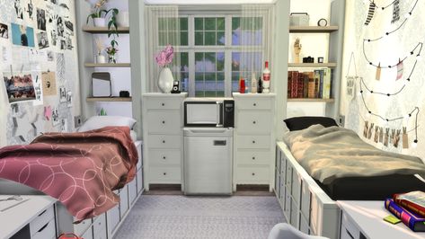 MODELSIMS4. • The Sims 4: Dorm Room Name: Dorm Room § 9.404 ... Sims 4 Dorm Room, Sims 4 Dorm, The Sims 4 Room, Sims 4 Room, Japanese Inspired Home, University Rooms, Dorm Room Furniture, Lotes The Sims 4, Dorm Furniture