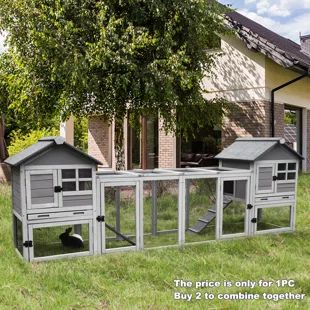 Wayfair | Rabbit Cages & Hutches Outdoor Rabbit Run, Rabbit Hutch Outdoor, Rabbit Hutch And Run, Rabbit Hutch Indoor, Bunny Cage, Guinea Pig House, Pig House, Rabbit Cages, Bunny Cages