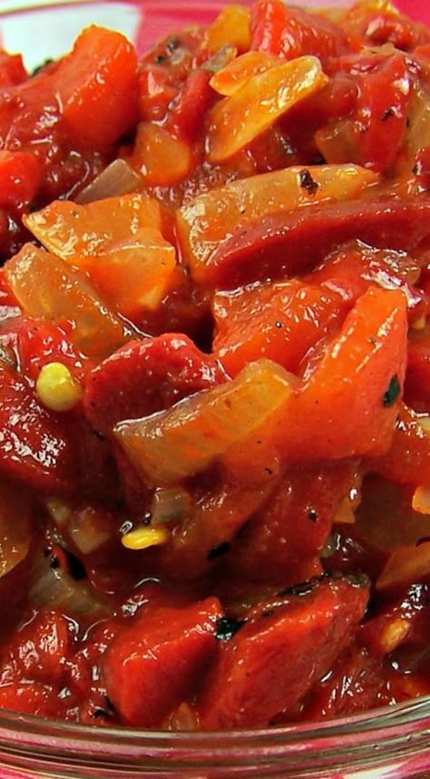 Red Pepper Relish, Roasted Red Peppers Recipes, High Calorie Diet, Red Pepper Recipes, Pepper Relish, Relish Recipes, Roasted Peppers, Peppers Recipes, Roasted Red Peppers