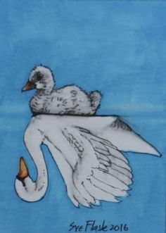 Duckling Drawing, Aquarius Planet, Swan Artwork, Swan Drawing, Swan Tattoo, Digital Art Tutorial Beginner, Duck Illustration, Duck Drawing, The Ugly Duckling