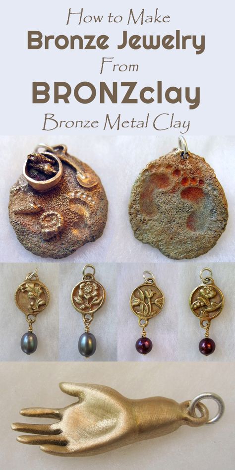 Metal Clay Art, Metal Clay Tutorial, Pmc Jewelry, Hantverk Diy, Precious Metal Clay Jewelry, Silver Metal Clay, Metal Clay Jewelry, Precious Metal Clay, Bronze Jewelry