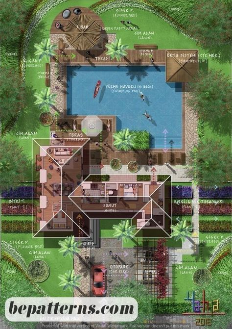 Create a Serene Atmosphere: 35 Decorative Salon Maison Inspirations | Relaxing Decor Tree House Drawing, Site Plan Design, Resort Design Plan, Landscape Architecture Plan, Resort Plan, Landscape Design Drawings, Landscape Architecture Drawing, Resort Architecture, Architecture Design Sketch