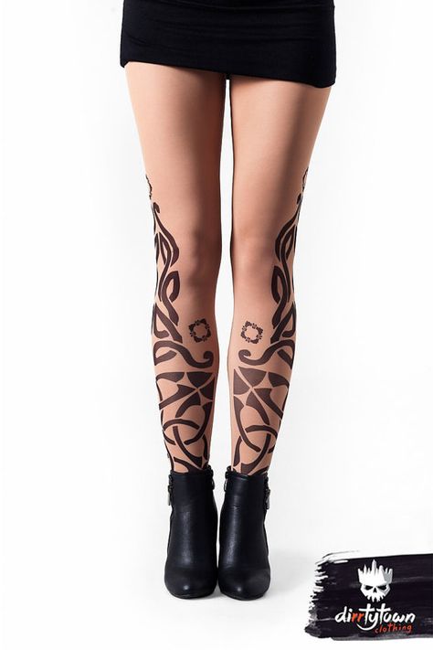 Tattoo Leggings, Womens Printed Leggings, Tattoo Shirts, Tattoo Clothing, Halloween Leggings, Different Skin Tones, Feeling Inspired, Colors For Skin Tone, Temporary Tattoo Designs