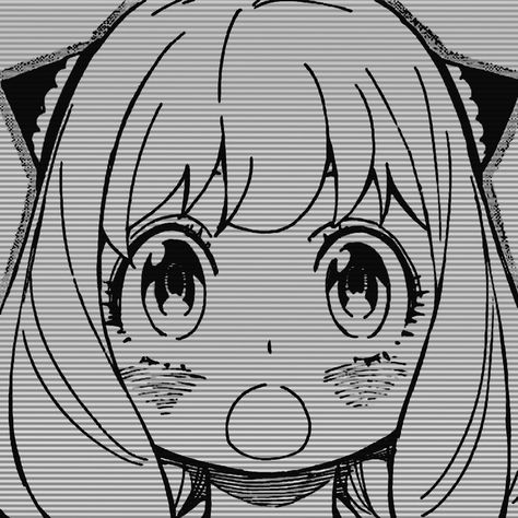 Anya Black And White Anime, Spy X Family Black And White, Anya Forger Black And White, Anya Spy X Family Manga, Anya Manga Icon, Anya Forger Manga, Anya Manga, Grey Anime, Anya Cute