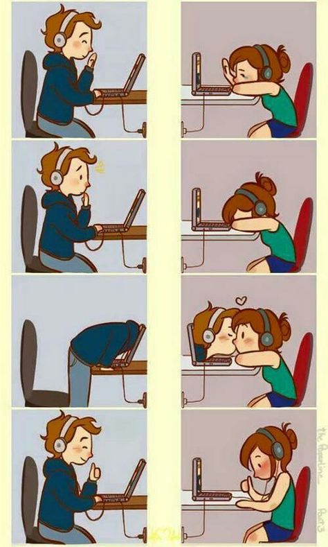 Look at what i just saw and felt the need to share! Distance is only as far as you make it. Cute Couple Comics, Distance Love, Couples Comics, Long Distance Love, Cute Love Cartoons, Cute Stories, 웃긴 사진, The Perfect Guy, Funny Couples