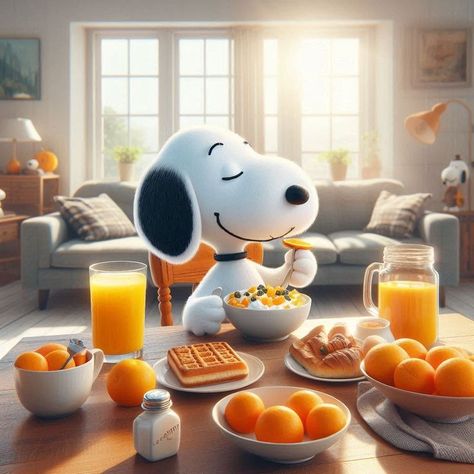 Snoopy Kitchen, Snoopy Drawing, Woodstock Snoopy, Good Morning Love Gif, Good Morning Happy Friday, Snoopy Quotes, Snoopy Pictures, Classic Cartoon Characters, The Peanuts