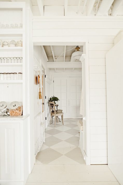 Mudroom Painted Floors - Liz Marie Blog Mudroom Paint, Best Greige Paint Color, Best Greige Paint, Best Greige, Dining Room Paneling, White Painted Floors, Mudroom Flooring, Painted Wood Floors, Liz Marie