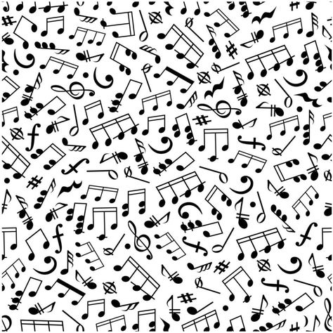 Music background with notes seamless pattern Sound Background, Key Signatures, Kids Silhouette, Musical Composition, Music Backgrounds, Black And White Fabric, Treble Clef, Craft Lovers, Craft Organization