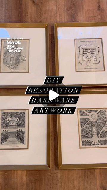 JESSICA PAIGE | DIY & Design on Instagram: "I made these Restoration Hardware inspired pieces of art for my @oneroomchallenge home office makeover for around $400 less than it would have cost to buy them at the store 🤯   That’s one of the reasons I love DIYing so much: you get the same look, but for a fraction of the price!   @apartmenttherapy #oneroomchallenge #orcat #homeofficedecor #homeofficedesign #bougieonabudget #upcycleddecor #restorationhardware" Restoration Hardware Art Wall Decor, Restoration Hardware Office, Restoration Hardware Art, Restoration Hardware Diy, Restoration Hardware Bedroom, Home Office Makeover, Restoration Hardware Inspired, Upcycle Decor, Diy Artwork