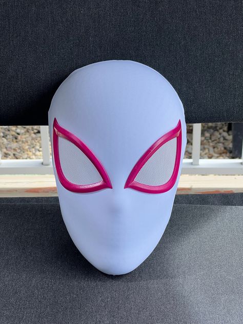 Spider Mask Design, Spider Gwen Mask, Spider Woman Gwen Stacy, Gwen Stacy Cosplay, Spider Cosplay, How To Make Ghosts, Marvel Masks, Spider Makeup, Gwen Spiderman