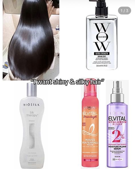 Best Hair Products For Straight Hair, How To Take Care Of Straight Hair, Glass Hair Products, Products For Silky Hair, Styling Products For Fine Hair, Silky Hair Products, Shiny Hair Products, Hair Products For Straight Hair, Products For Short Hair