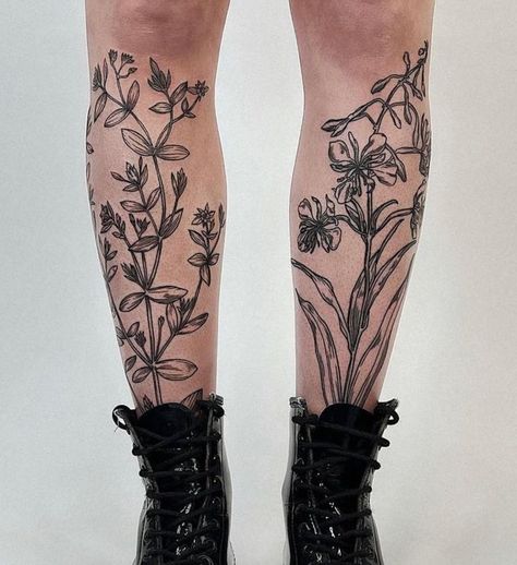 Tattoo Pierna Mujer, Growing Tattoo, Pony Reinhardt, Groot Tattoo, Flower Leg Tattoos, Leg Sleeve Tattoos, Tattoo Pierna, S Tattoos, Nyc Tattoo