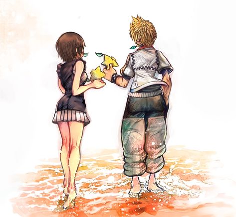 Rokushi Kingdom Hearts, Roxas And Namine, Xion X Roxas, Roxas X Xion, Kingdom Hearts Xion, Roxas And Xion, Kingdom Hearts Namine, Kingdom Hearts Roxas, Xion Kingdom Hearts