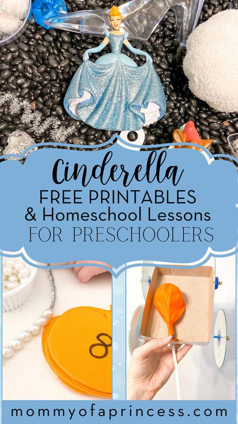 Amazing Cinderella Activities for Preschool at Home (C-Cinderella) Cinderella Kindergarten Activities, Cinderella Stem Activities, Cinderella Sensory Bin, Cinderella Activities Preschool, Cinderella Crafts For Kids, Cinderella Activities, Disney Activities For Kids, Cinderella Crafts, Busy Bins