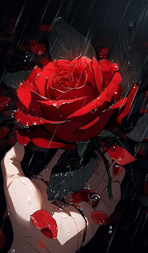 Red Roses Wallpaper, Character Drawings, Night Sky Wallpaper, Flowery Wallpaper, Collage Ideas, Beautiful Dark Art, Poses References, Anime Artwork Wallpaper, Cool Wallpapers Art