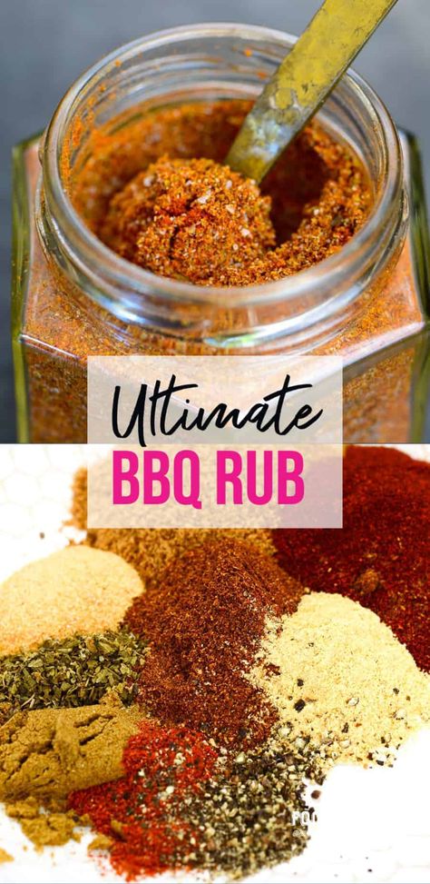 You know how you are always searching for the PERFECT BBQ Rub recipes. Look no further. This is it! I've tried hundreds of BBQ Rubs and I finally crafted the perfect one. #bbqrub #recipes #grilling Best Bbq Rub Recipe, Homemade Bbq Rub, Rib Rub Recipe, Best Grilled Chicken Recipe, Bbq Rub Recipe, Recipes Grilling, Bbq Dry Rub, Homemade Dry Mixes, Dry Rub Recipes