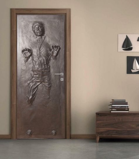 Han Solo Carbonite DOOR WRAP Decal Wall Sticker Mural. Home Decorations Ideas For Star Wars Lovers Fans. Star Wars Gift Ideas. Star Wars Wall Decal, Han Solo Carbonite, Door Wrap, Mural Home, Star Wars Room, Door Wraps, Door Murals, Door Decals, Wall Stickers Home