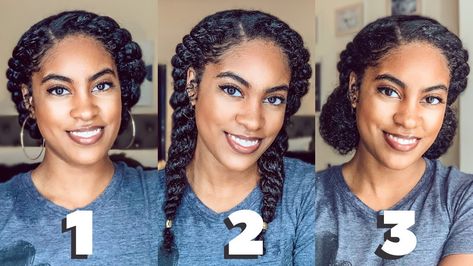 Chunky Flat Twist, Two Twists On Natural Hair, Flat Twist Crown Natural Hair, Two Flat Twist Hairstyles, Natural Flat Twist Hairstyles Protective Styles, Two Twist Natural Hair, Easy Protective Styles For Curly Hair, Protective Style For Curly Hair, Protective Hair Styles For Natural Hair