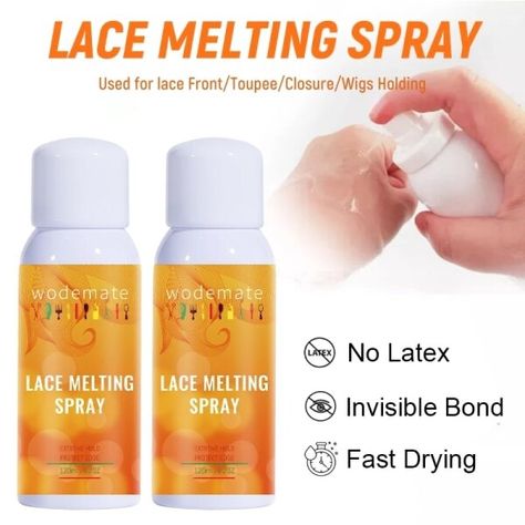 US $11.49 54％ Off | Lace Melting Spray Invisible Lace Glue Spray Temporary Holding Melting Spray For Sensitive Skin Toupee Frontal Wig Quick Dry Lace Tint Spray, Lace Wig Glue, Lace Glue, Wig Glue, Best Lace Wigs, Hair Glue, Invisible Lace, Lip Beauty, Adhesive Glue