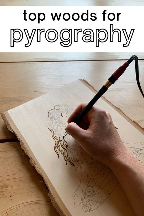 a wood plank with someone holding a wood burning tool and making pyrography techniques and designs into the wood slice. Pyrography Tips, Wood Burned Gifts, Wood Burning Tips, Pyrography Designs, Pyrography Tools, Wood Burning Techniques, Pyrography Patterns, Simple Wood Carving, Art Journal Prompts