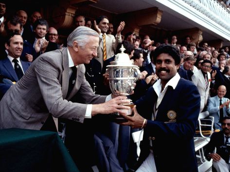 The movie '83' has brought to light one of the sweetest and most glorious moments of Indian cricket. On 25th June 1983, India captured the world of cricket at the mecca of cricket, Lord's. The victory in the World Cup was achieved in the golden year of Indian cricket, having played their first Test match in 1932 at Lord's.Nearly 60 per cent of the Indian population today was not born then and the rest were following it on the radio on that day. To relive the victory of the side captained by Indi Cricket Photos, History Of Cricket, Kapil Dev, World Cup Trophy, Cricket In India, First World Cup, 10 Interesting Facts, World Cricket, India Cricket