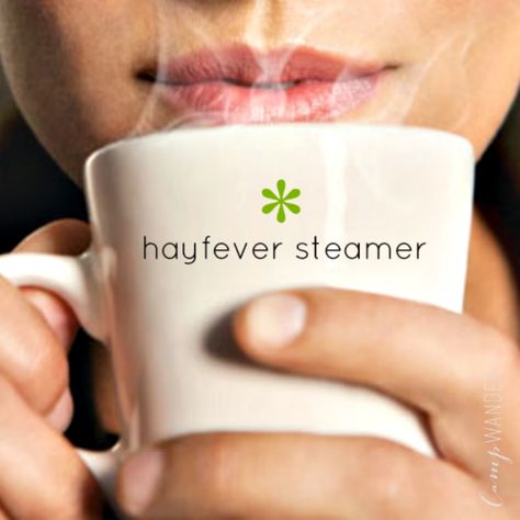 hayfever-steamer Hayfever Remedies, Diy Essential Oil Blends, Remedy For Sinus Congestion, Oils For Sore Throat, Home Remedies For Sinus, Natural Antihistamine, Sinus Congestion Relief, Esential Oils, Essential Oils For Colds