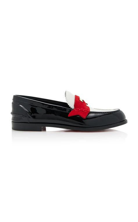 MODA OPERANDI: CHRISTIAN LOUBOUTIN… Christian Louboutin Women, Fashion Industry, Penny Loafers, Louboutin Shoes, Moda Operandi, Cropped Pants, Industrial Style, Saddle, The Black