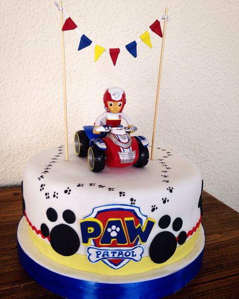 Paw Patrol Cake! Rider! Ryder Cake Paw Patrol, Paw Patrol Ryder Cake, Ryder Paw Patrol Cake, Pastel Paw Patrol, Kids Birthday Party Cake, Ryder Paw Patrol, Paw Patrol Birthday Cake, 4 Birthday, Paw Patrol Cake