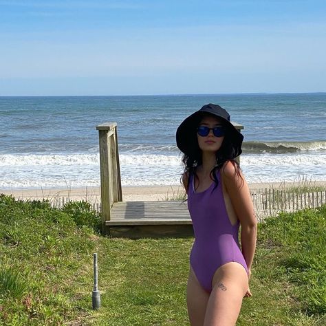 Purple Bathing Suit Aesthetic, Purple Swimsuit Aesthetic, Purple Aesthetic People, Bathing Suit Aesthetic, Ocean Aesthetics, Suit Aesthetic, Purple Bathing Suit, Swimsuit Aesthetic, Dream Life Aesthetic