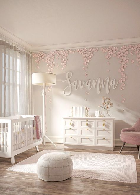 Baby Nursery Inspiration, Baby Room Themes, Toddler Girl Room, Girl Nursery Room, Nursery Room Design, Dekorasi Kamar Tidur, Baby Room Inspiration