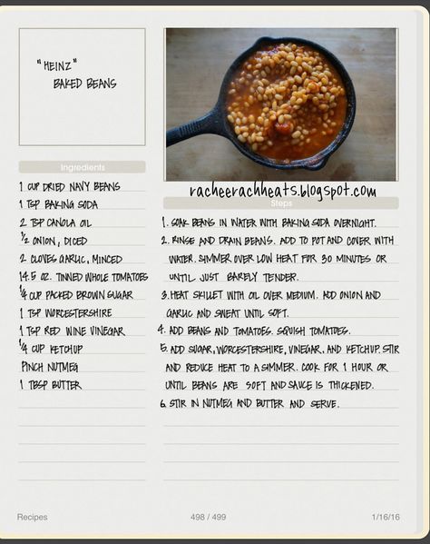 Beans Baked, Heinz Baked Beans, How To Soak Beans, Navy Bean, Red Wine Vinegar, Baked Beans, Ketchup, Baking Soda, Favorite Recipes