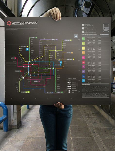 lemongraphic subway Keynote Design, Infographic Inspiration, Information Visualization, Subway Map, Data Design, Design Presentation, Information Graphics, Wayfinding Signage, Information Design