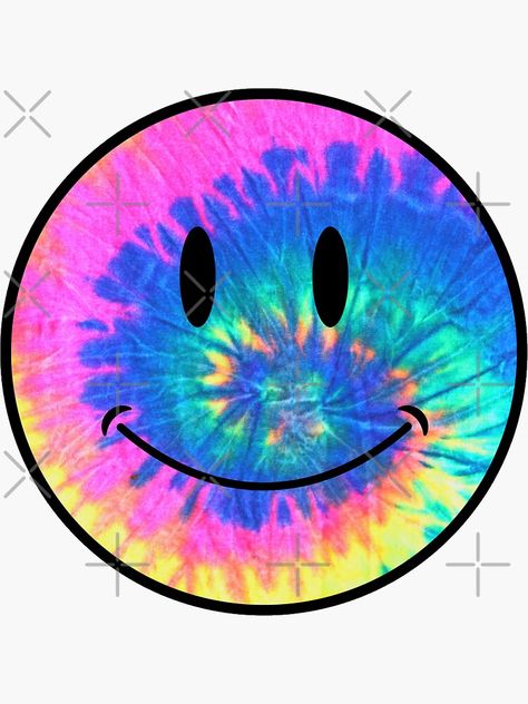 "electric neon tie dye smiley face" Sticker by opptop | Redbubble Tie Dye Smiley Face, Pull Apart Pizza, Neon Tie Dye, Face Stickers, Screen Saver, New Sticker, Just Smile, Classical Art, Face Design