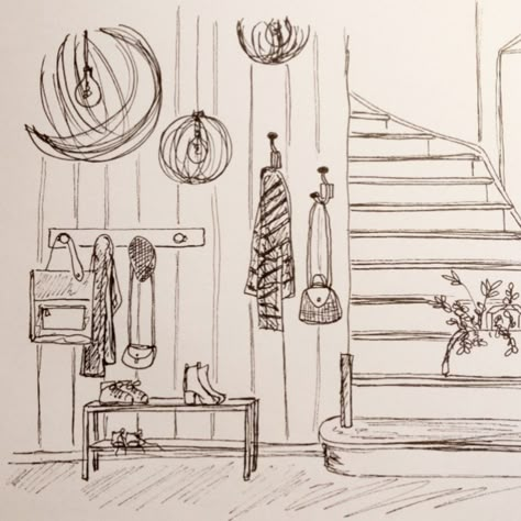 Interior Design Hand Drawing, Drawings Of Bedrooms, Arcitechture Simple Drawing, How To Draw A Room, Home Drawing Sketches, Bedroom Drawing Ideas, Room Drawings Sketches, Drawing Of A Room, Home Interior Drawing