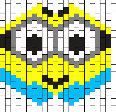 characters Minion Mask, Kandi Mask, Kandi Cuff, Pony Bead Patterns, Kandi Bracelets, Kandi Patterns, Beading Patterns Free, Beaded Jewelry Tutorials, Pony Beads