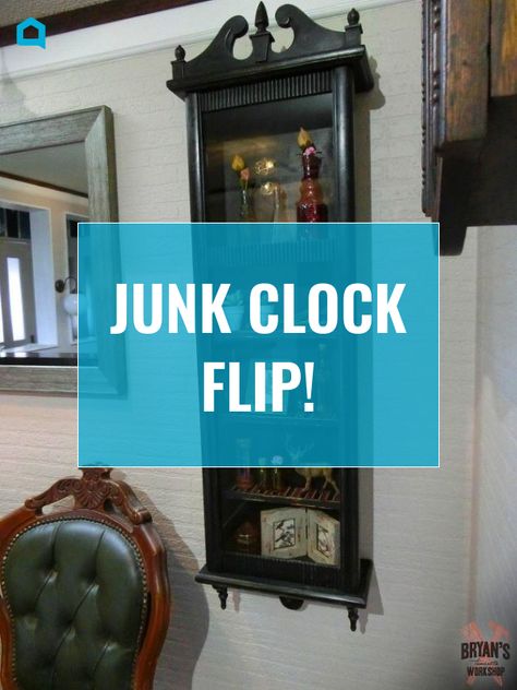 Old Grandfather Clock Ideas, Repurposed Clocks Ideas, How To Paint Dresser, Grandfather Clock Makeover, Repurposed Grandfather Clock, Repurposed Candle Holders, Counter Tops Kitchen, Antique Mantle Clock, Easy Diy Fall Decor