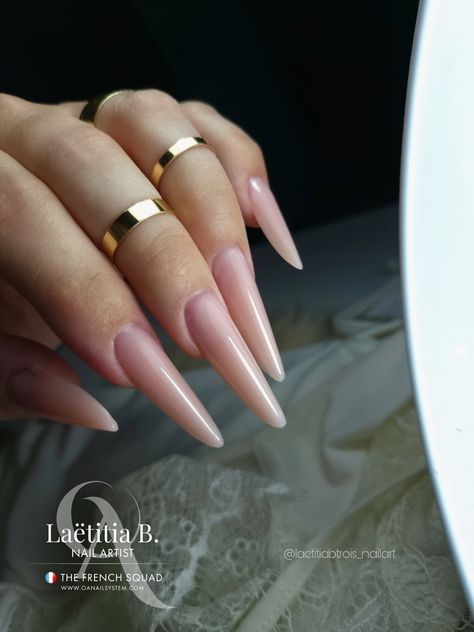 Nude Long Nails, Russian Almond Nails, Long Nails Almond, Nail Cover, 3d Nail Art Designs, Beige Nails, Almond Nail, Long Square Acrylic Nails, Nail Forms