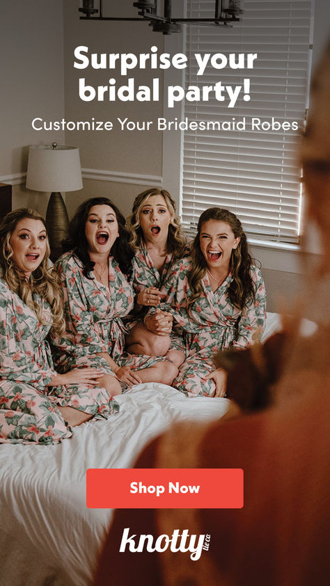 Bridesmaids wearing matching floral robes getting wedding day ready. Bridal Party Pjs Bridesmaid Robes, Bridal Party Pajama Sets Robes, Bridal Robes Personalized Wedding Favorites, Bridesmaids Gift Ideas, Robes For Bridesmaids, Bridal Robes Personalized, Bridesmaid Robe Personalized, Bridesmaids Robes, Wedding Robes