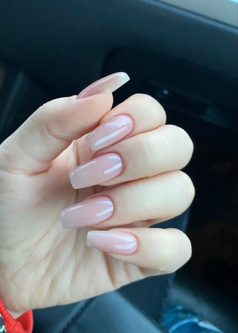 Nails Mid Length, Mid Length Nails, Dope Nails, Nude Color, Nude Nails, Trendy Nails, Coffin Nails, Short Nails, Pretty Nails