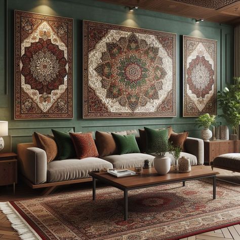 Persian Interior Design Living Rooms, Iranian Living Room, Persian Decor Living Rooms, Persian Interior Design, Arabic Living Room, Persian Decor, Traditional Design Living Room, Rental Home Decor, India Home Decor