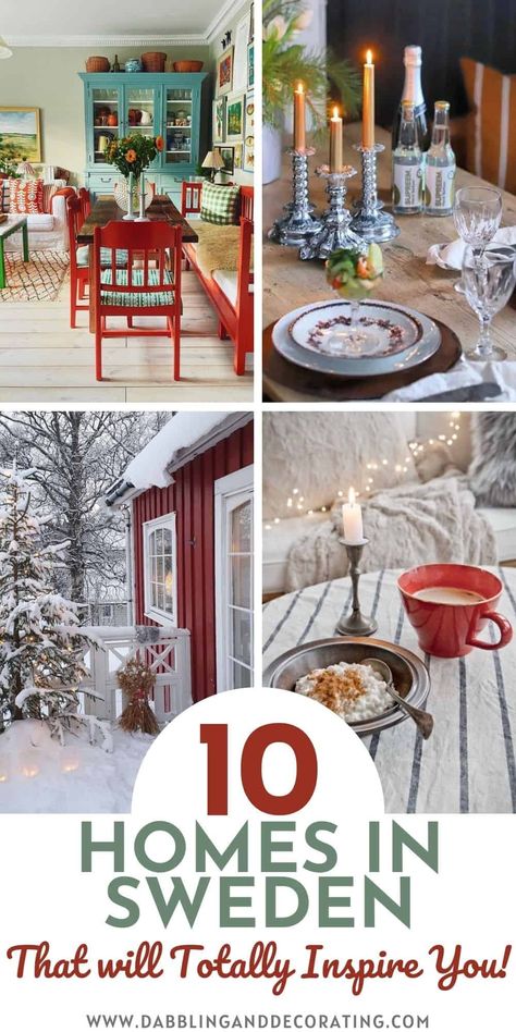 Homes in Sweden | My 10 Favorite | Dabbling and Decorating Swedish House Interior, Swedish Cottage Interior, Swedish Living Room, Diy Winter Decorations, Winter Decor Diy, Diy Winter Decor, Swedish Home Decor, Winter Decorating Ideas, Norwegian Home