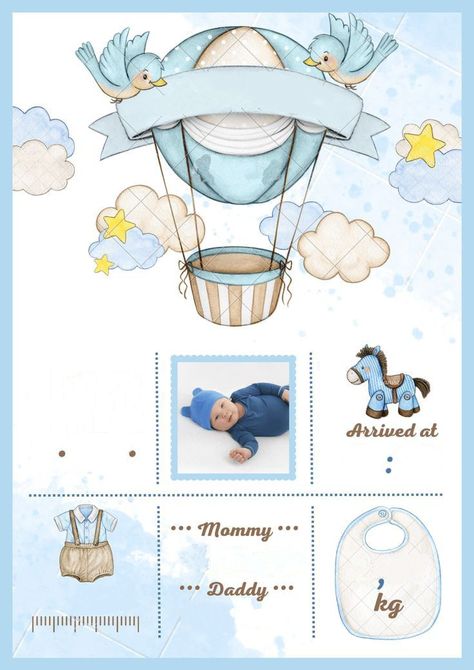 Birth Details Template, Baby Birth Details Frame, Baby Birth Cards, Digital Invitations Birthday, Baby Birth Announcement Cards, Birthday Photo Album, Baby Boy Invitations, Baby Photo Frames, Idee Babyshower